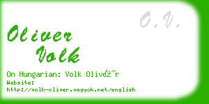 oliver volk business card